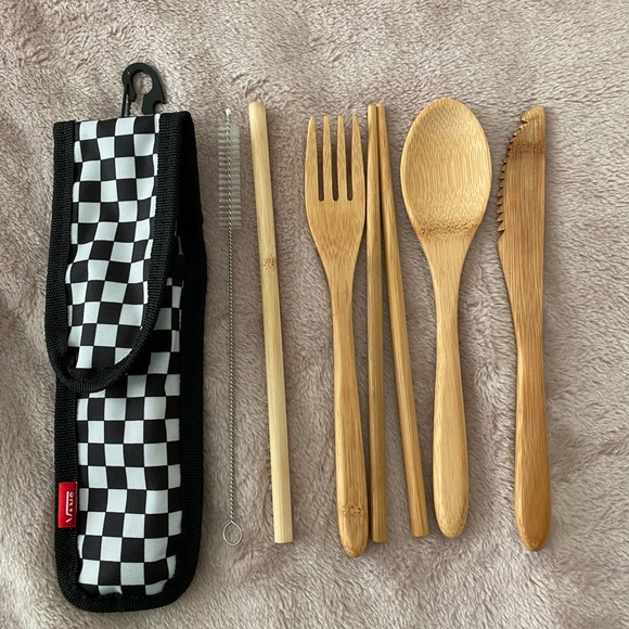 Vans Other - VANS Woden Cutlery Set with Carrying Case